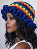 Rainbow Ruffle Hat