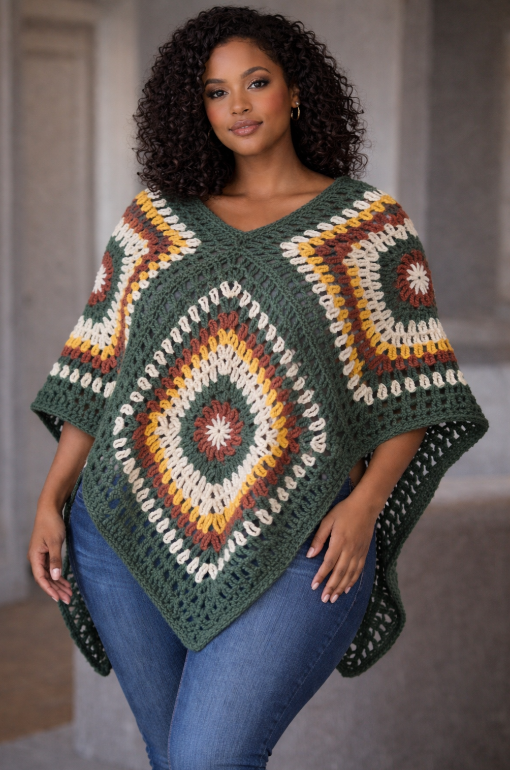 Green Poncho Wrap