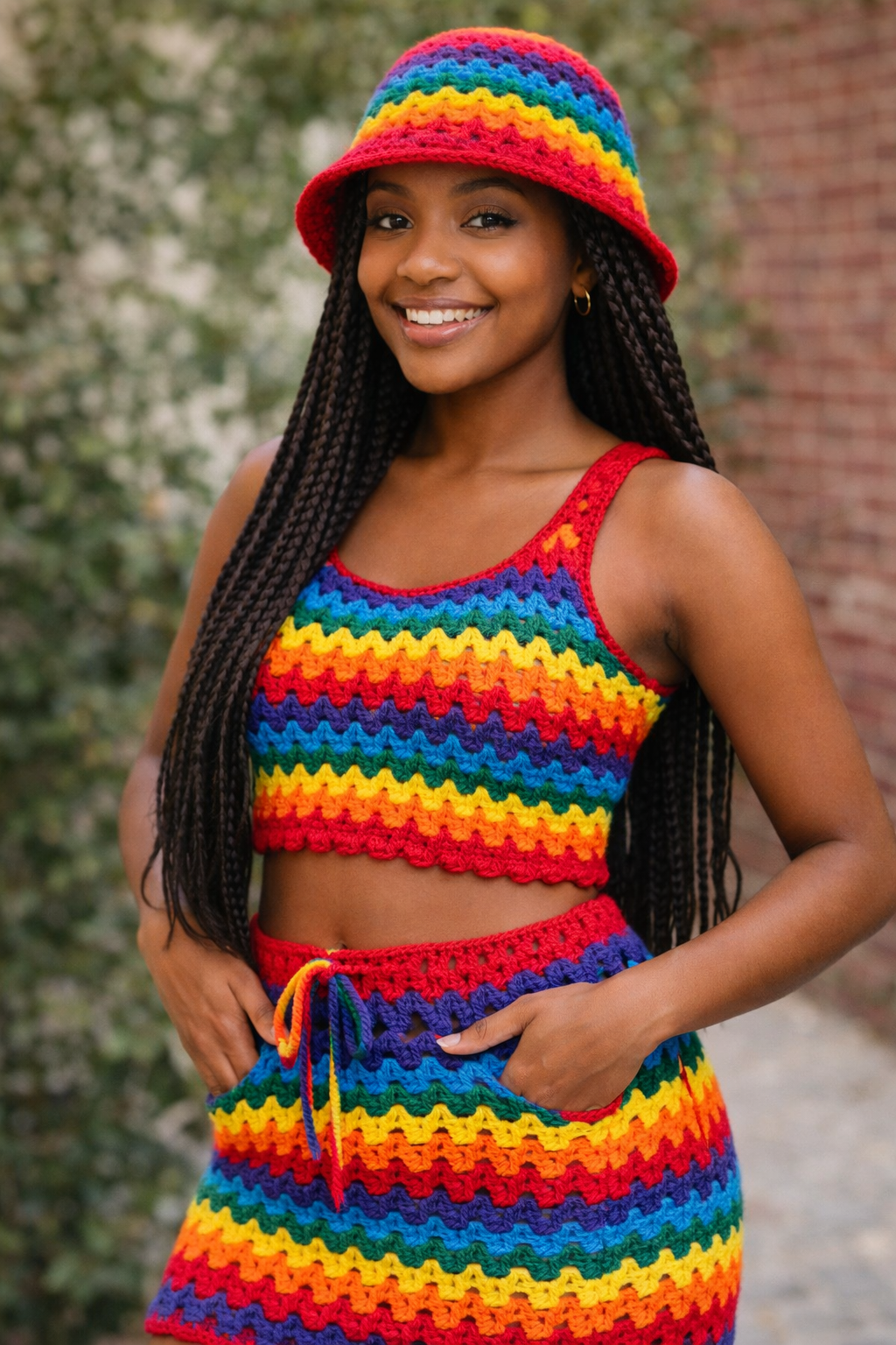 Rainbow V Bucket Hat